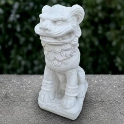 Massive Lion Sculpture Garden Animal Statue Stone Wildlife Decoration Lion Lover Gift Handmade Art Front Door Ornament Home Figurine - thumbnail 2