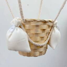 Neutral Blue Themed Hot Air Balloon Nursery Light Shade - thumbnail 3