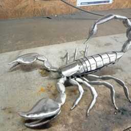 Scorpion Handmade Welded Steel Sculpture - thumbnail 4