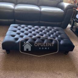 Extra Large Handmade Chesterfield Velvet Footstool Coffee Table - thumbnail 2