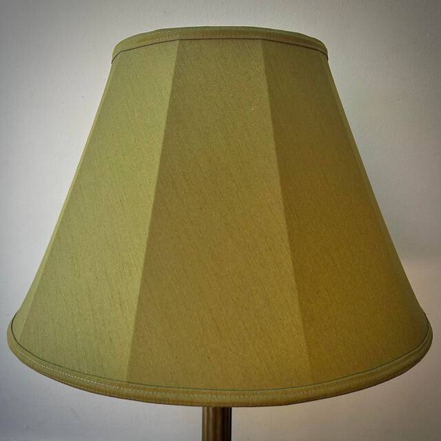 Handmade Olive Green Tapered Drum Lampshade British Made - image 1