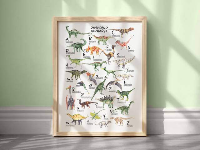 Dinosaur Print, Nursery, Playroom Prints, Dinosaur Prints, Boys Bedroom Theme, Playroom Decor, Boys Prints - image 1
