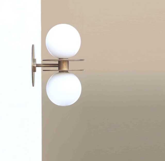 Bathroom Vanity, Vanity Fixture, Mid Century Brass Wall Sconce Light, 4 - image 1