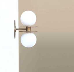 Bathroom Vanity, Vanity Fixture, Mid Century Brass Wall Sconce Light, 4