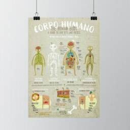Original Educational Human Body Wall Art Printing Poster Illustration Print Drawings Graphic Design Work Home Decor - thumbnail 1