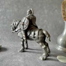 Hand Cast Bronze Knight Chess Piece Sculpture Fantasy Art By Kindrie Grove - thumbnail 3