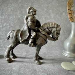 Hand Cast Bronze Knight Chess Piece Sculpture Fantasy Art By Kindrie Grove - thumbnail 2