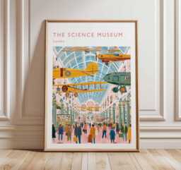 Science Museum London Travel Poster British Culture Wall Art - thumbnail 1
