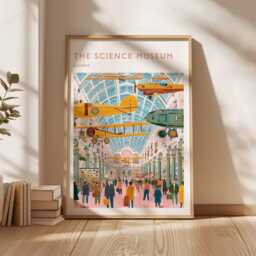 Science Museum London Travel Poster British Culture Wall Art - thumbnail 2