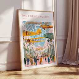 Science Museum London Travel Poster British Culture Wall Art - thumbnail 3