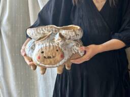 Handmade Ceramic Face Planter Multi Plant Kodama Pot - Made in Usa - thumbnail 1
