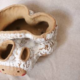 Handmade Ceramic Face Planter Multi Plant Kodama Pot - Made in Usa - thumbnail 3