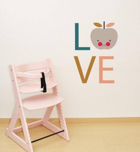 Love Apple Wall Sticker Decal - Quotes, Decals, Words, Inspiration, Decor, Family - image 1