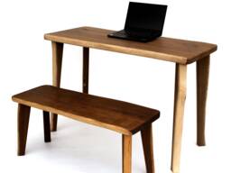 Live Edge Desk & Bench With Interchangeable Legs - thumbnail 1