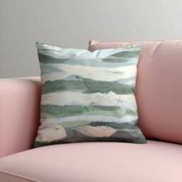 Abstract Landscape Cushion Cover, Minimalist Brushstroke Pillow Case, Soft Greens & Neutrals Home Decor, Tranquil Modern Decoration - thumbnail 4