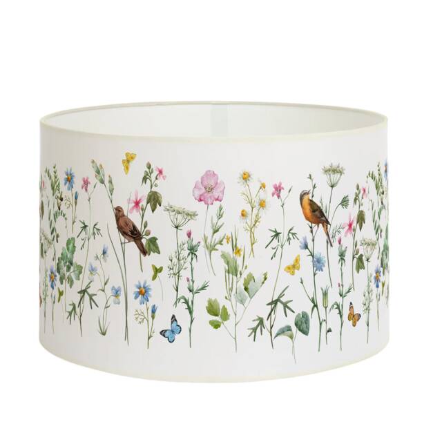 Lampshade For Table Lamp Or Pendant - Handcrafted Lampshade Flower Patterns With Birds - image 1