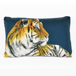 Tigers Cushion - Handmade Digitally Printed Silk Cushion 2 Sizes Available - thumbnail 2