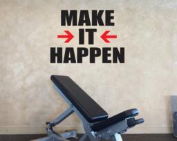 Gym Wall Decor, Classroom Make It Happen Decal - thumbnail 1