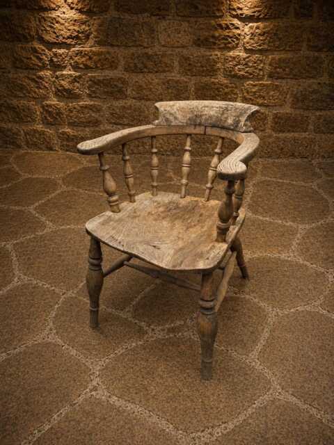 Antique Elm Ash Smoker's Bow Chair - English Country Captain's Rustic Farmhouse Circa 1820-1860 - image 1