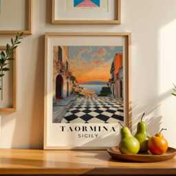 Taormina Sicily Wall Art Print - Stunning Landscape Of Sicily, Mediterranean Decor, Perfect For Travel Lovers & Italy Enthusiasts - thumbnail 3