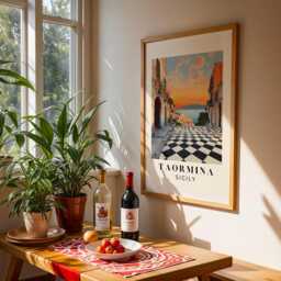 Taormina Sicily Wall Art Print - Stunning Landscape Of Sicily, Mediterranean Decor, Perfect For Travel Lovers & Italy Enthusiasts - thumbnail 2