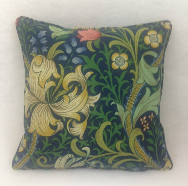 William Morris - Golden Lily Midnight/Green Classic Bold Floral Designer Cushion Cover Luxury Throw Pillow Handmade Home - image 1