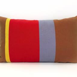 Southwestern Pillow, Color Block Striped Lumbar Outdoor Santa Fe, Decorative Throw Pillows, Cushion Covers - thumbnail 2