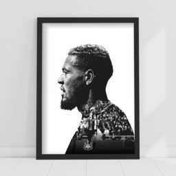 Newcastle United Joelinton Black & White Portrait Print - thumbnail 1