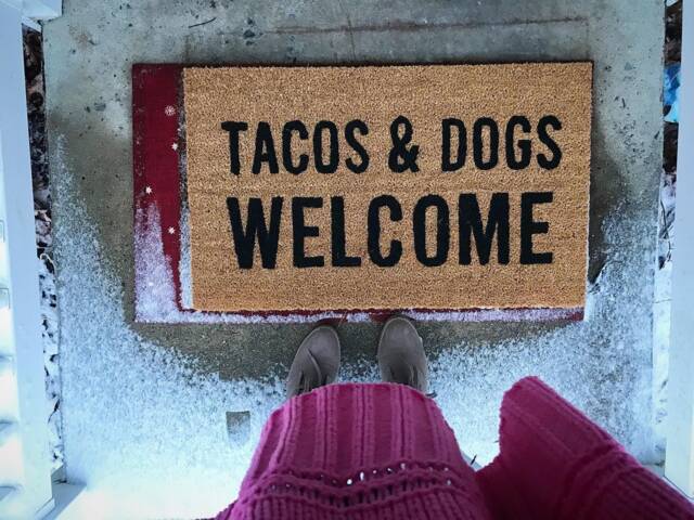 Tacos & Dogs Welcome Doormat, Funny Doormat - image 1
