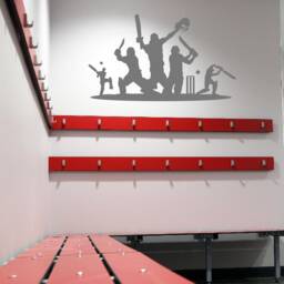 Cricket Wall Art Sticker Sports Gift, Boys Bedroom Cricket Decor, Wall Art Cricketer Gift, Decal - thumbnail 2