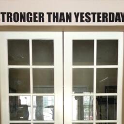 Fitness Wall Decal Quote, Inspirational Quote Decal, Stronger Than Yesterday 136 - thumbnail 3
