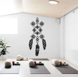 Dream Catcher Vinyl Wall Art, Decal, Sticker, Transfer, Mural, Removable, Decoration, Interior, Exterior, Peel & Stick, - 0856 - thumbnail 1