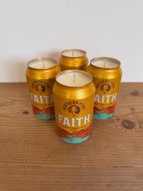 Northern Monk Faith Beer Can Candle - Scented Soy Wax Brewery Leeds Yorkshire 330Ml - image 1