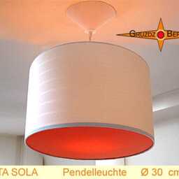 Beige Pendant Lamp Senta Sola Hanging With Orange Diffuser - thumbnail 2
