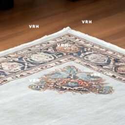 Hand Knotted Wool Oushak Rug Pink Floral Turkish Style - thumbnail 4