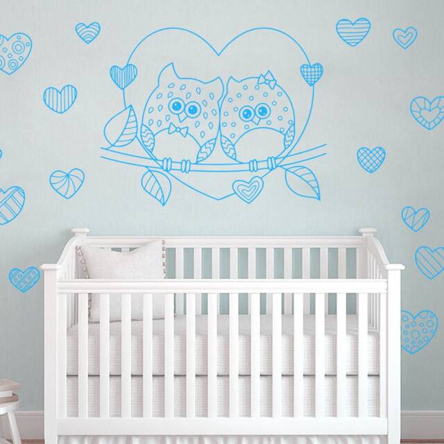 Owl Family Wall Decals, Nursery Decor, Baby Shower Gift - image 1