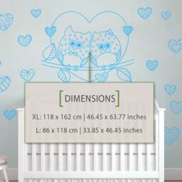 Owl Family Wall Decals, Nursery Decor, Baby Shower Gift - thumbnail 2
