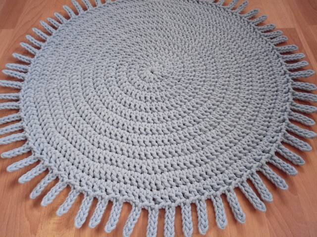 Handmade Chunky Crochet Cotton Rug, Scandinavian Style - image 1