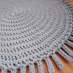 Handmade Chunky Crochet Cotton Rug, Scandinavian Style - thumbnail 4
