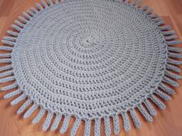 Handmade Chunky Crochet Cotton Rug, Scandinavian Style - thumbnail 1