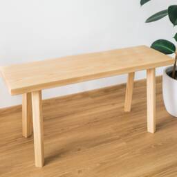 Handmade Ash Wood Bench Minimalist Entryway Furniture - Ready To Assemble - thumbnail 3