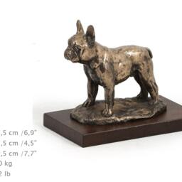 French Bulldog, Dog Wooden Base Statue, Limited Edition, Artdog - thumbnail 3