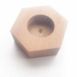 Life Is Good With The Handmade Wooden Tea Light Holder. Modern Style Table Decoration - thumbnail 2