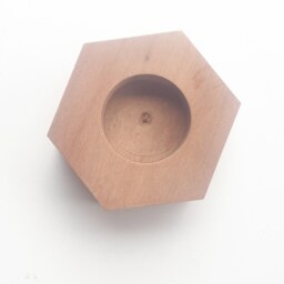 Life Is Good With The Handmade Wooden Tea Light Holder. Modern Style Table Decoration - thumbnail 3