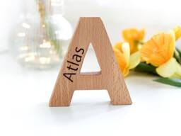 Personalized Wooden Name Letters Beech Wood Nursery Decor - thumbnail 1