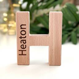 Personalized Wooden Name Letters Beech Wood Nursery Decor - thumbnail 3