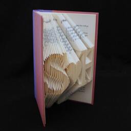 S Heart H 2 Letters With Symbol Wedding Anniversary Gift Folded-Book Art Sculpture - thumbnail 4