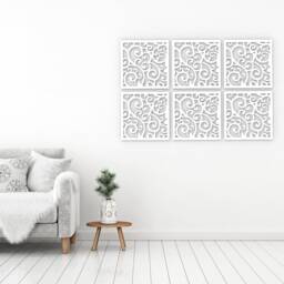 Flower Style Wooden Handmade Room Division, Wall Decoration Panel, Decor, Decal, Art, Home Bedroom Decor - thumbnail 2