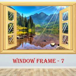 3D Window Decal Mountain Lake View Wall Sticker Effect Decor - thumbnail 4