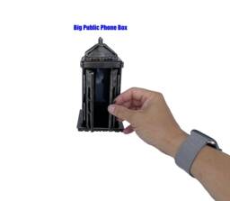 The Phone Box Sculpture. 7.5 Inches Tall. 100% Handmade. Made Out Of Scrap Metal. A Perfect & Unusual Gift For Sci-Fi Fan - thumbnail 1